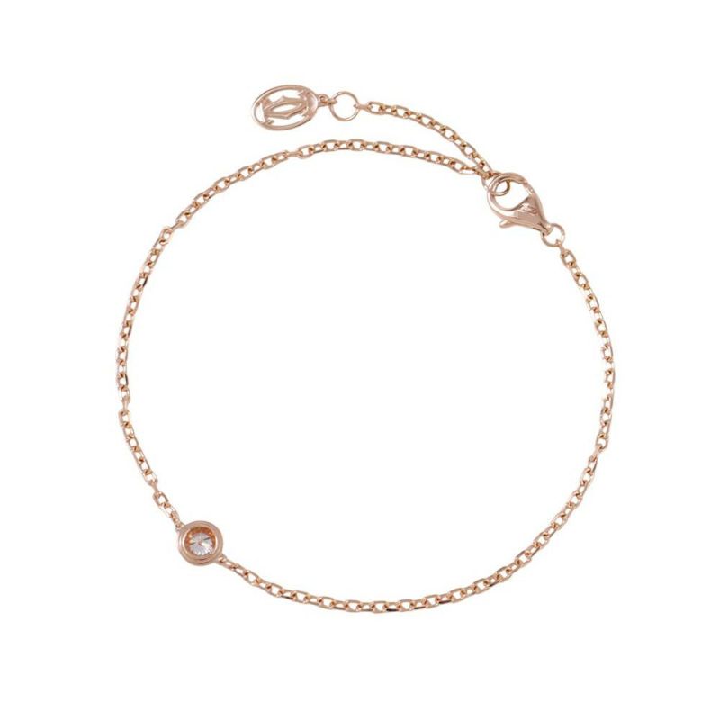 カルティエ ブレスレット ダムール ダイヤモンド 1P 0.13ct K18PGピンクゴールド B6063017 Cartier