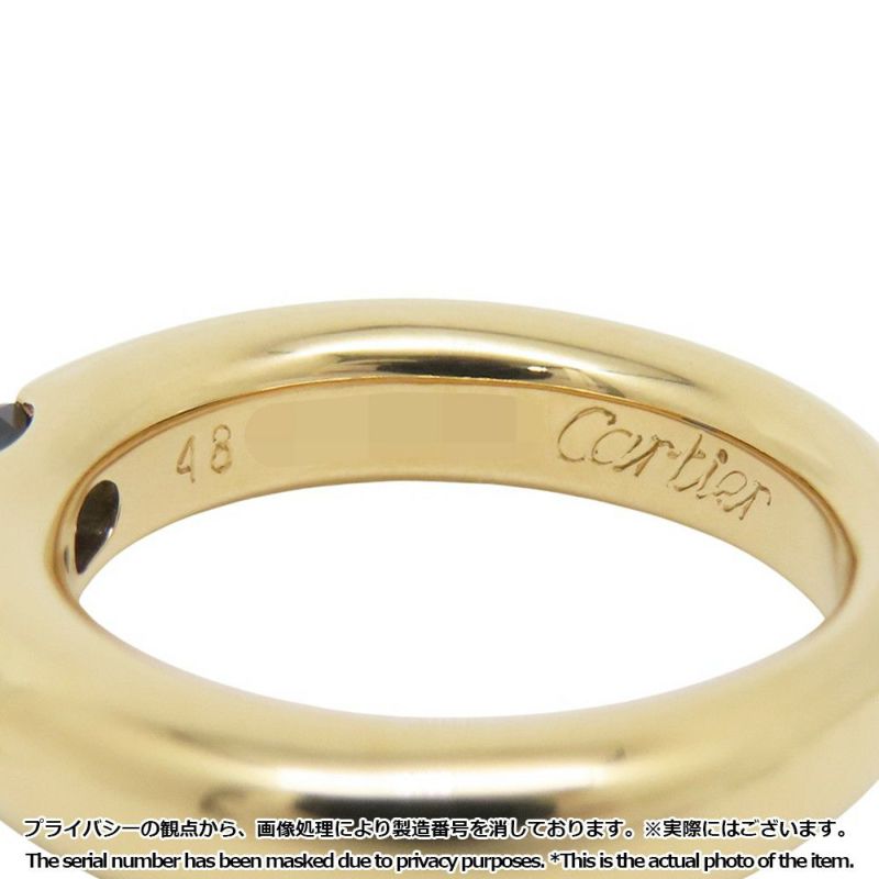 カルティエ リング エリプス サファイア K18YGイエローゴールド リングサイズ48 Cartier Ellipse 指輪