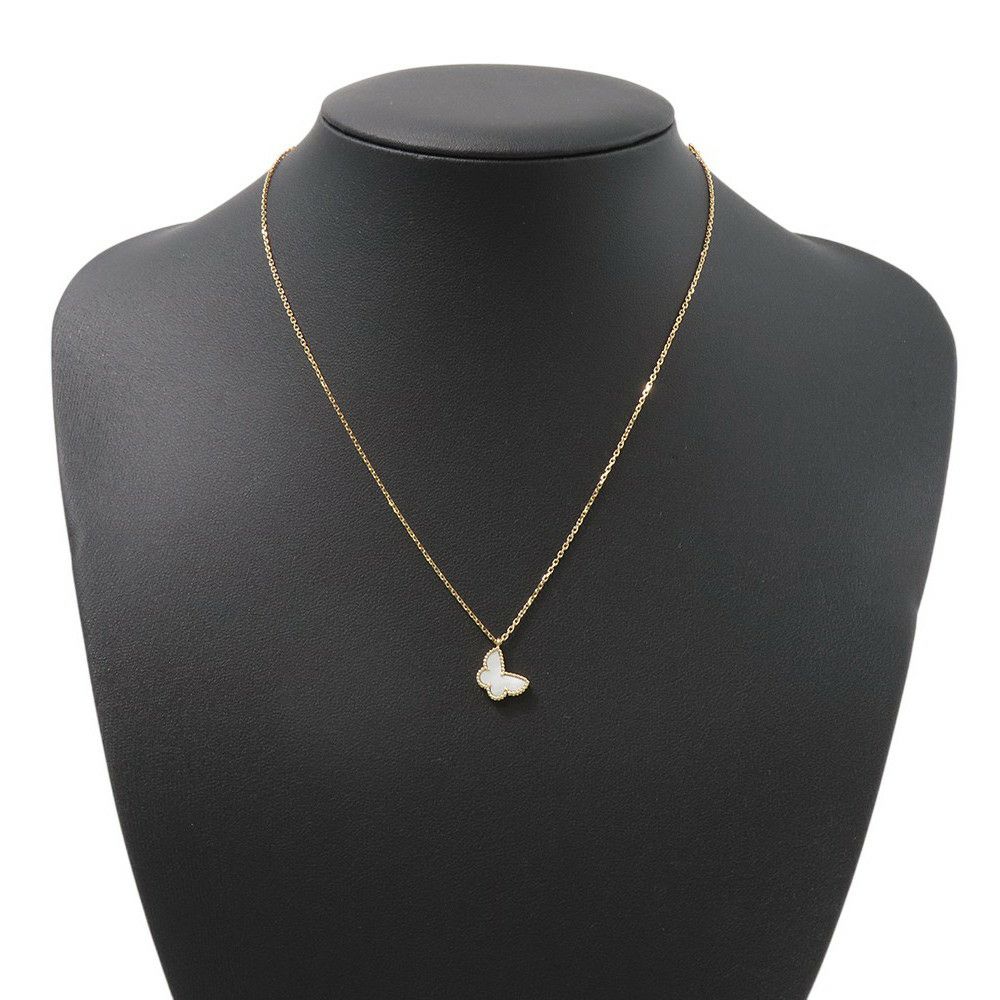 ヴァンクリーフ&アーペル ネックレス スウィート パピヨン ペンダント マザーオブパール K18YGイエローゴールド VCARF69300