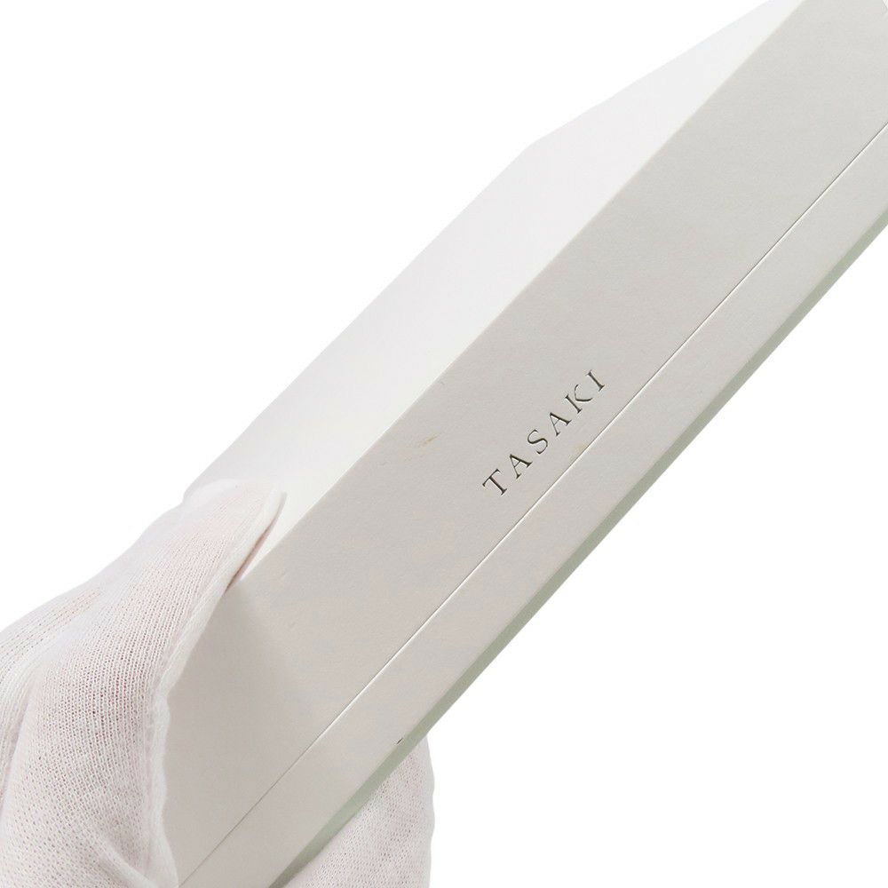 タサキ ネックレス グラデーション イヤリングセット 黒真珠 パール/ダイヤモンド 1P 0.01ct K18WGホワイトゴールド TASAKI