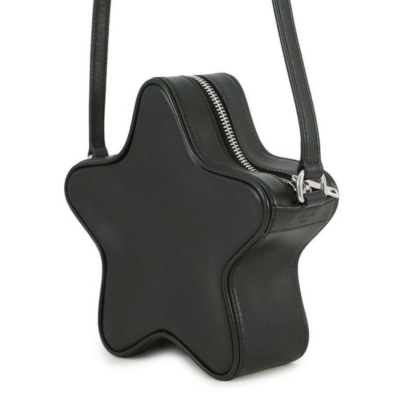 セリーヌ ショルダーバッグ ロゴ エトワール 星型 スムースカーフレザー 198763 CELINE 黒