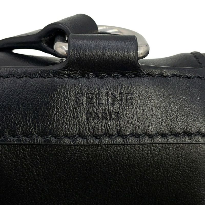 セリーヌ ショルダーバッグ ロゴ エトワール 星型 スムースカーフレザー 198763 CELINE 黒