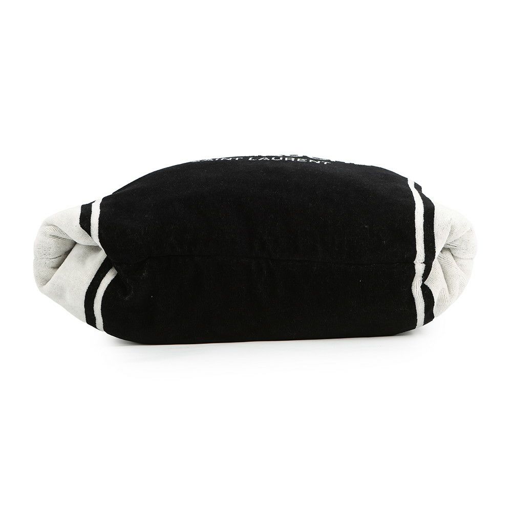 サンローランパリ トートバッグ リヴ・ゴーシュ RIVE GAUCHE タオルトート 735067 SAINT LAURENT PARIS 黒 白