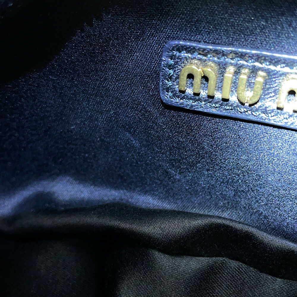 ミュウミュウ ハンドバッグ マテラッセ ワンダー ホーボーバッグ レザー 5BC125 MIUMIU 2way 黒