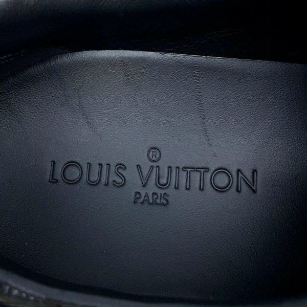 ルイヴィトン スニーカー フロントロ―・ライン 型押しレザー メンズサイズ8 LOUIS VUITTON 靴 黒