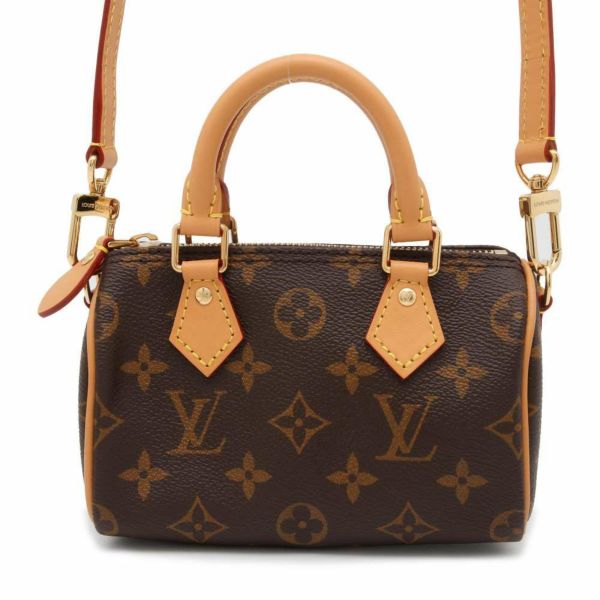 ルイヴィトン ハンドバッグ モノグラム ナノ・スピーディ M81085 LOUIS VUITTON 2wayショルダーバッグ