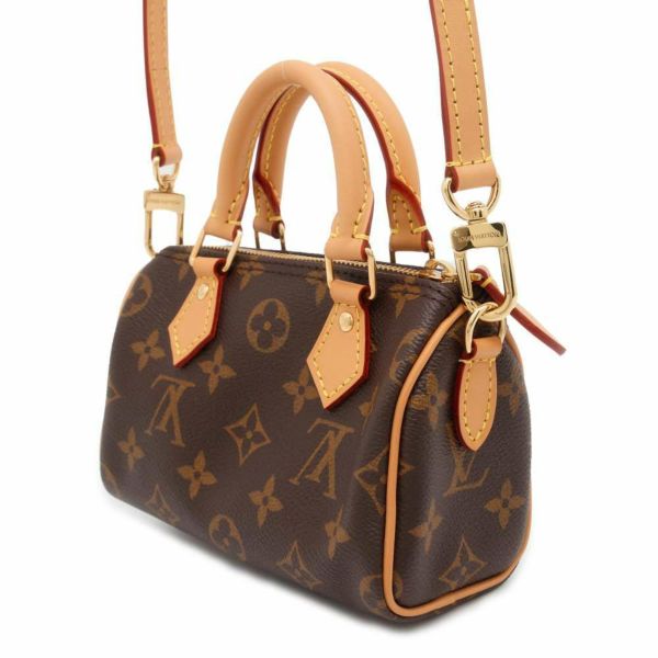 ルイヴィトン ハンドバッグ モノグラム ナノ・スピーディ M81085 LOUIS VUITTON 2wayショルダーバッグ