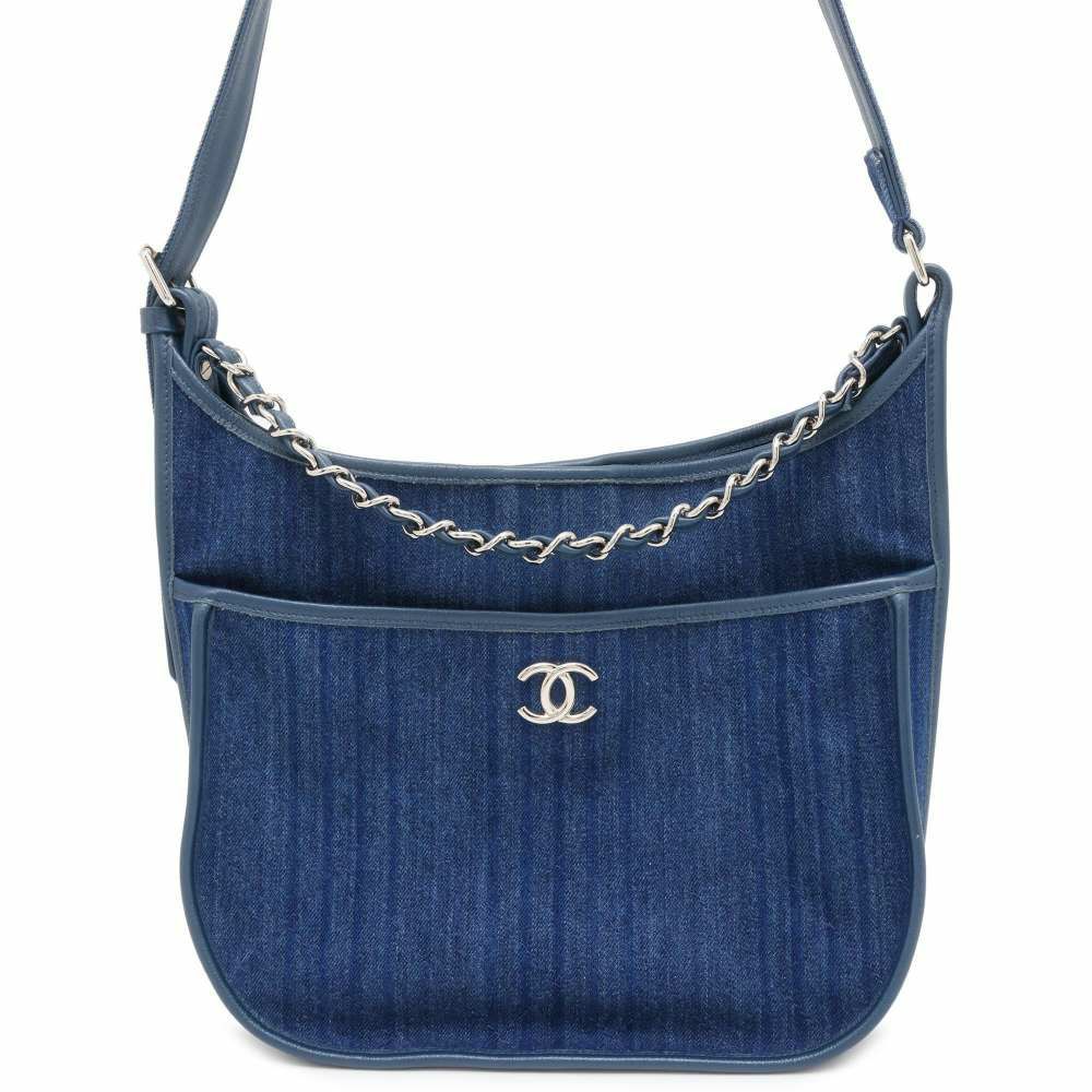 シャネル ショルダーバッグ マトラッセ ココマーク デニム A57641 CHANEL バッグ