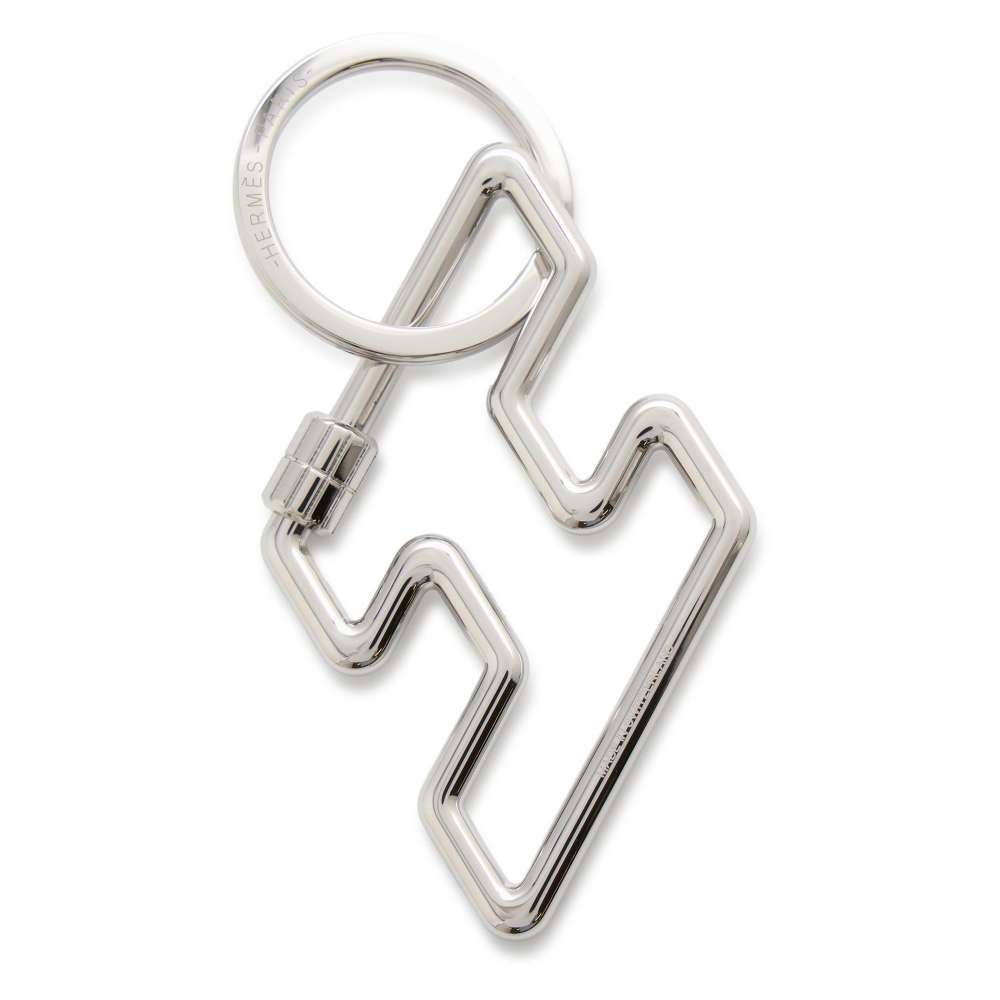エルメス キーホルダー H・トゥ・スピード シルバー金具 HERMES キーリング