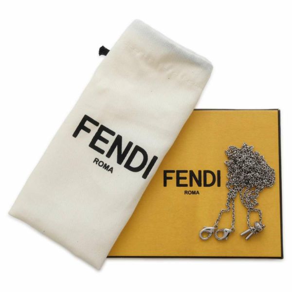 フェンディ バッグチャーム ナノ バゲット キャンバス 7AS045 FENDI 2wayショルダーバッグ 黒 白