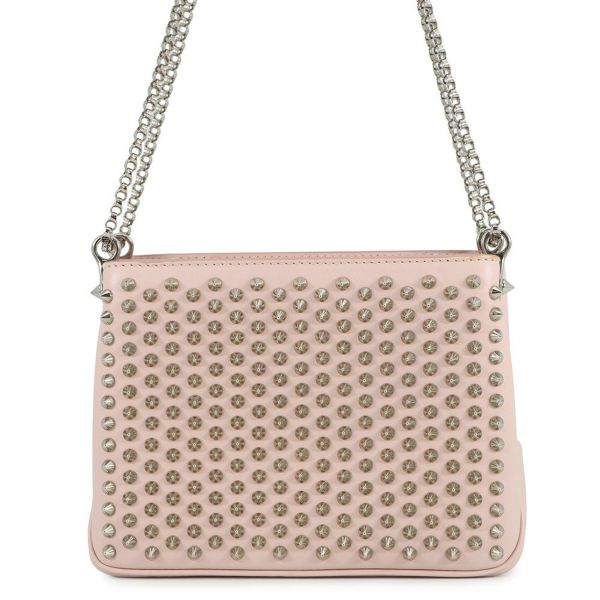 クリスチャン・ルブタン チェーンショルダーバッグ スパイクスタッズ トリルビ スモール カーフレザー Christian Louboutin