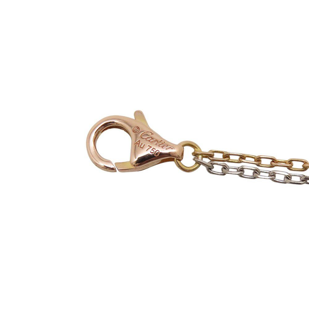 カルティエ ネックレス LOVE ネックレス ダイヤモンド 6P 計0.01ct K18PG/K18WG B7219700 ラブサークル スリーフープ ペンダント