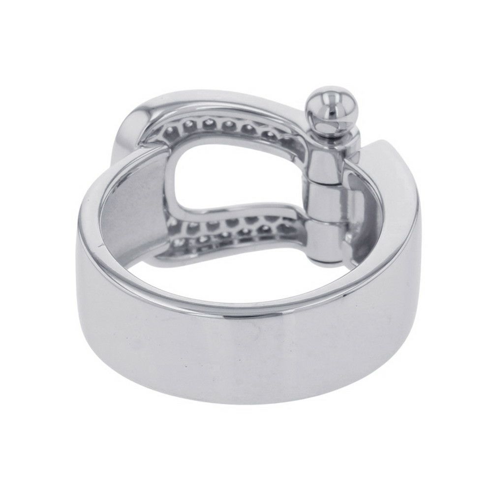 フレッド リング フォース10 ラージモデル ダイヤモンド 49P 計0.49ct K18WGホワイトゴールド サイズ52 4B0352 指輪