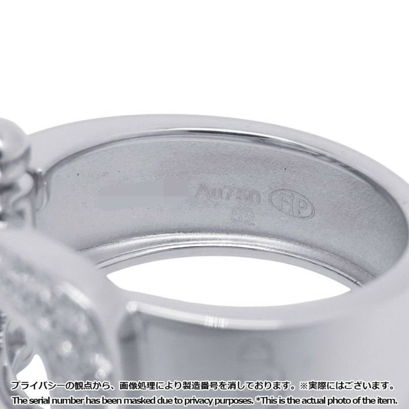 フレッド リング フォース10 ラージモデル ダイヤモンド 49P 計0.49ct K18WGホワイトゴールド サイズ52 4B0352 指輪