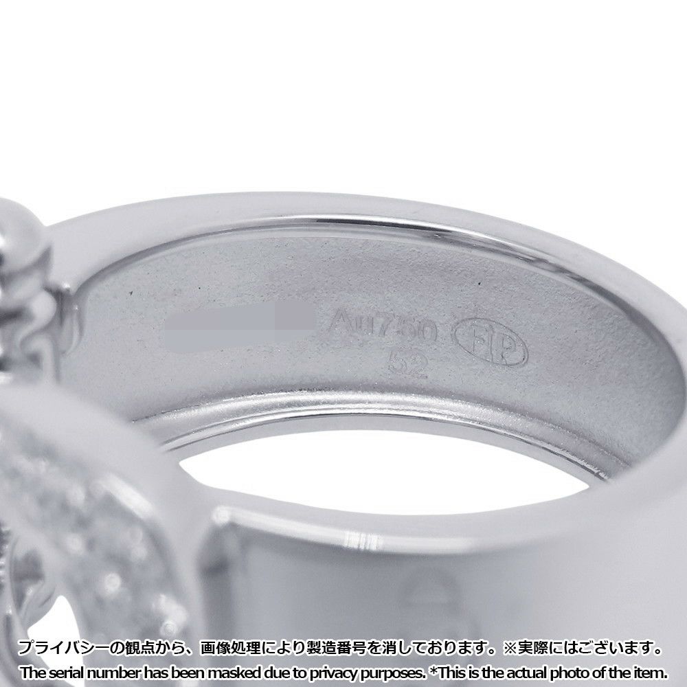 フレッド リング フォース10 ラージモデル ダイヤモンド 49P 計0.49ct K18WGホワイトゴールド サイズ52 4B0352 指輪