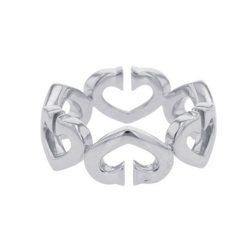 カルティエ リング Cハート リング ダイヤモンド K18WGホワイトゴールド サイズ51 B4041500 Cartier 指輪