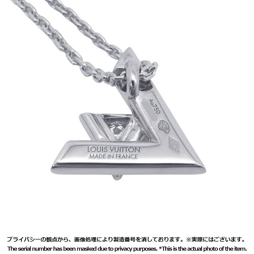 ルイヴィトン ネックレス ヴォルト ワン ペンダント PM ダイヤモンド 1P 約0.03ct K18WGホワイトゴールド Q93806