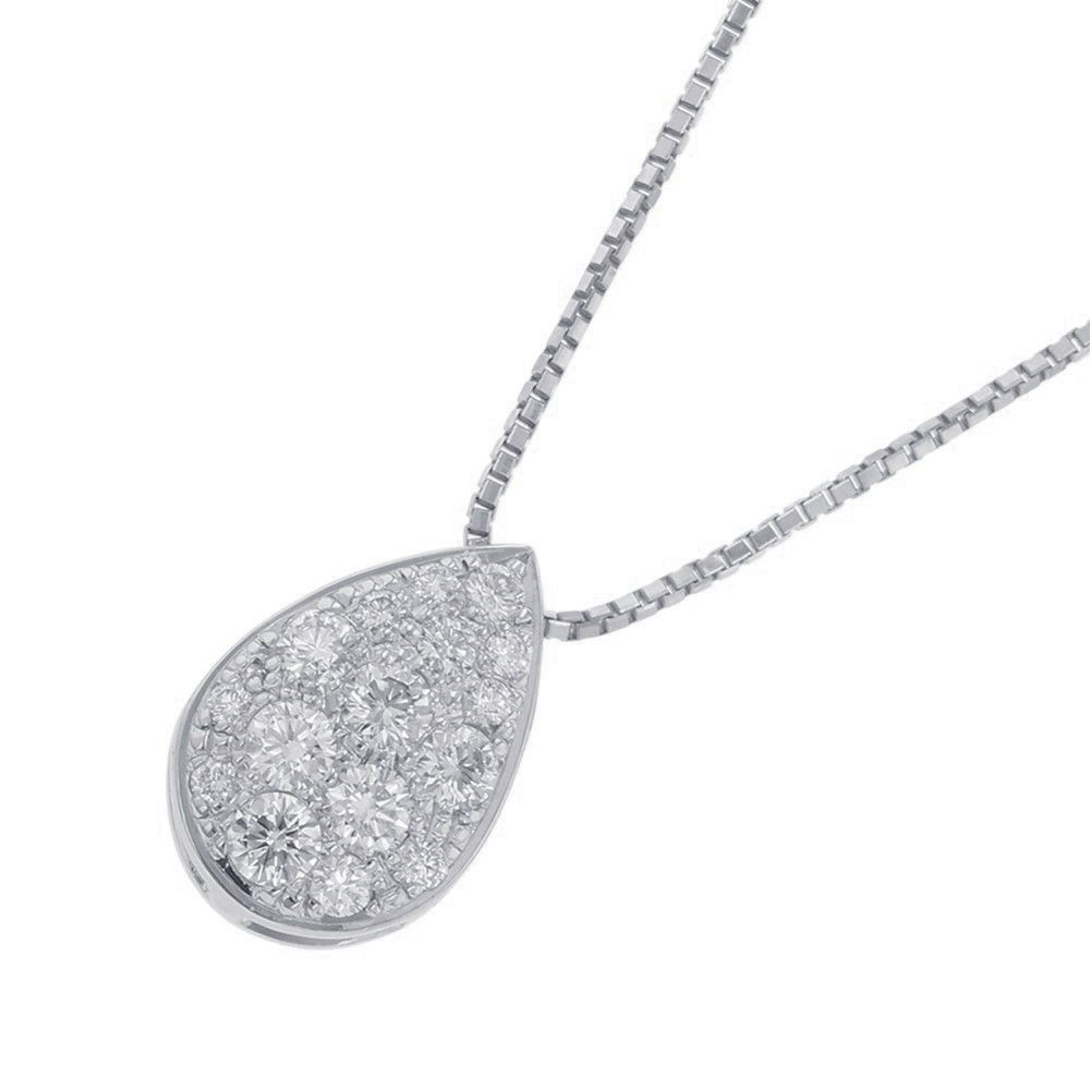 モニッケンダム ネックレス ドロップ ペンダント ダイヤモンド 計0.77ct K18WGホワイトゴールド MONNICKENDAM