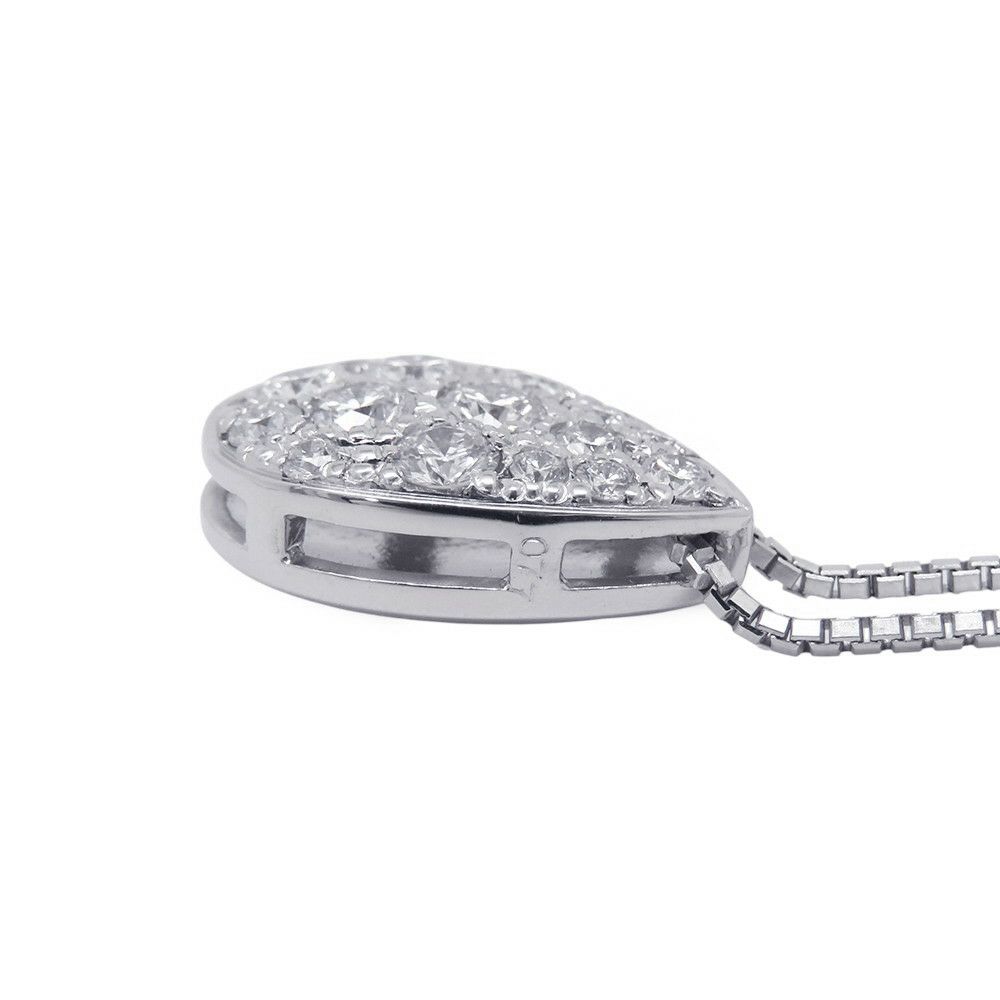 モニッケンダム ネックレス ドロップ ペンダント ダイヤモンド 計0.77ct K18WGホワイトゴールド MONNICKENDAM