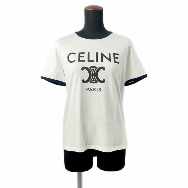 セリーヌ Tシャツ トリオンフ CELINE PARIS レディースサイズS 2X872671Q CELINE 半袖 トップス 白 |  中古・新品ブランド販売ギャラリーレア公式通販