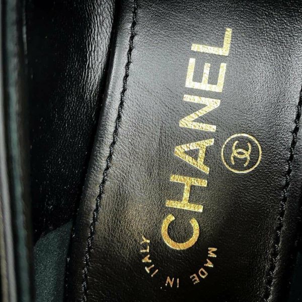 シャネル ローファー ココマーク チェーン レザー レディースサイズ36 1/2C G35067 CHANEL 靴 黒