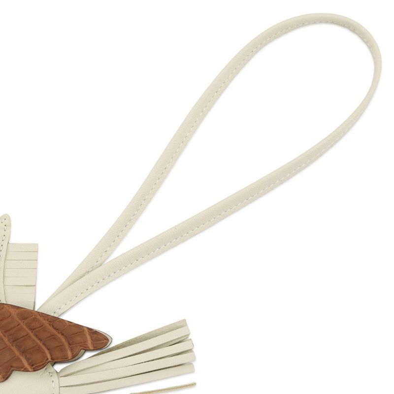 エルメス バッグチャーム ロデオPM ペガサス タッチ クレ/ゴールド ラムスキン/アリゲーターマット W刻印