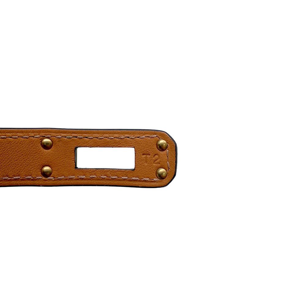 エルメス ブレスレット ケリー ドゥブルトゥール ブラック/ゴールド金具 ボックスカーフ B刻印 サイズT2 黒