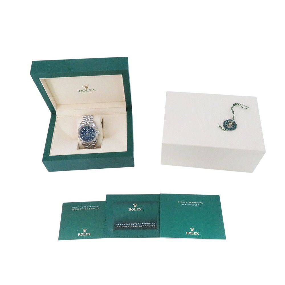 ロレックス スカイドゥエラー 336934 SS/K18ホワイトゴールド ランダムシリアル ルーレット ブライトブルー文字盤
