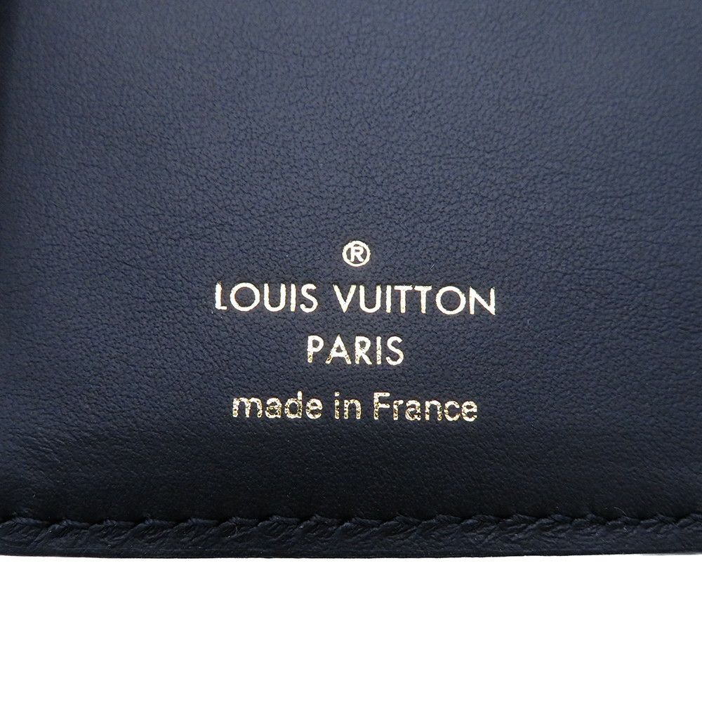 ルイヴィトン 二つ折り財布 ラムレザー/モノグラム・パターン ポルトフォイユ・ルー M81599 LOUIS VUITTON ブラック 黒