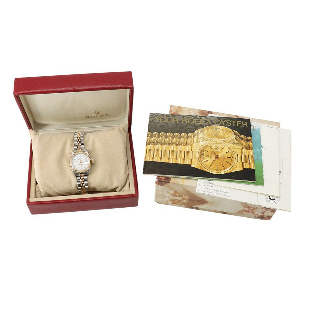 ロレックス デイトジャスト X番 SS/K18YG 69173 ROLEX 腕時計 白文字盤