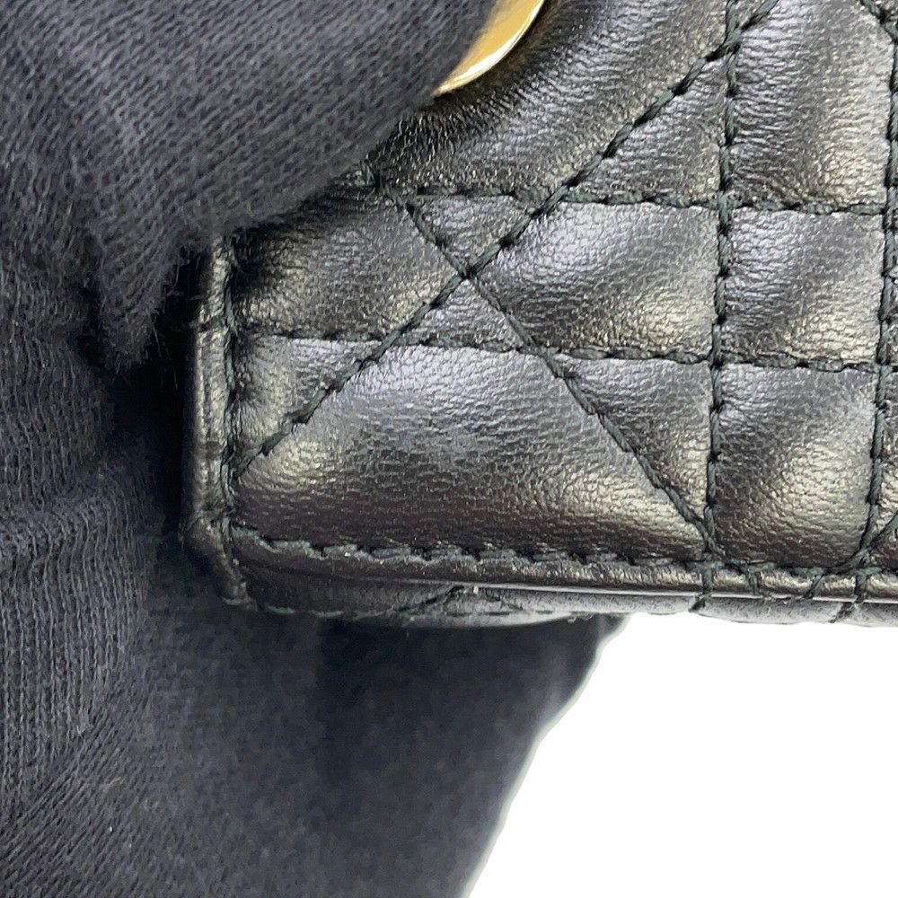 ディオール ハンドバッグ Lady D-JOY カナージュ マイクロ ラムスキン S0910ONGE Christian Dior 3way 黒