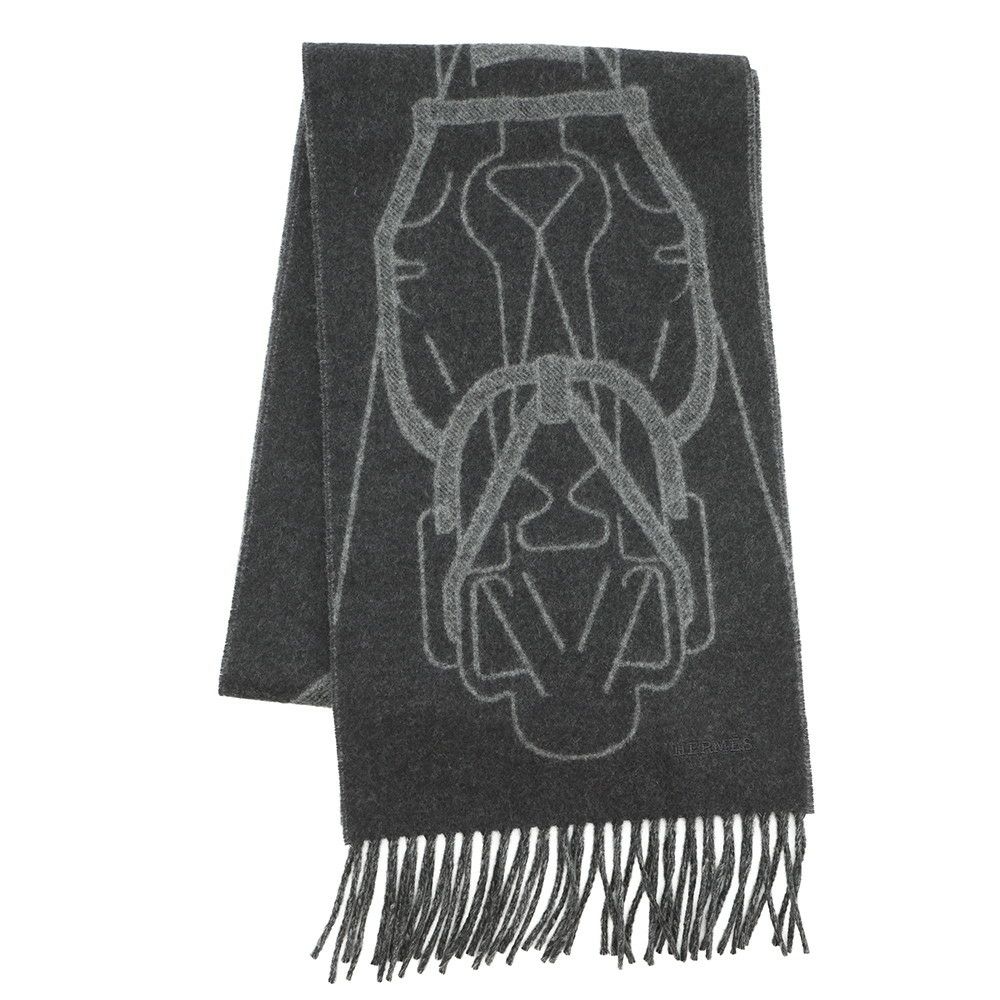 エルメス マフラー テット・ア・テット・エケストル カシミヤ HERMES メンズ ショール