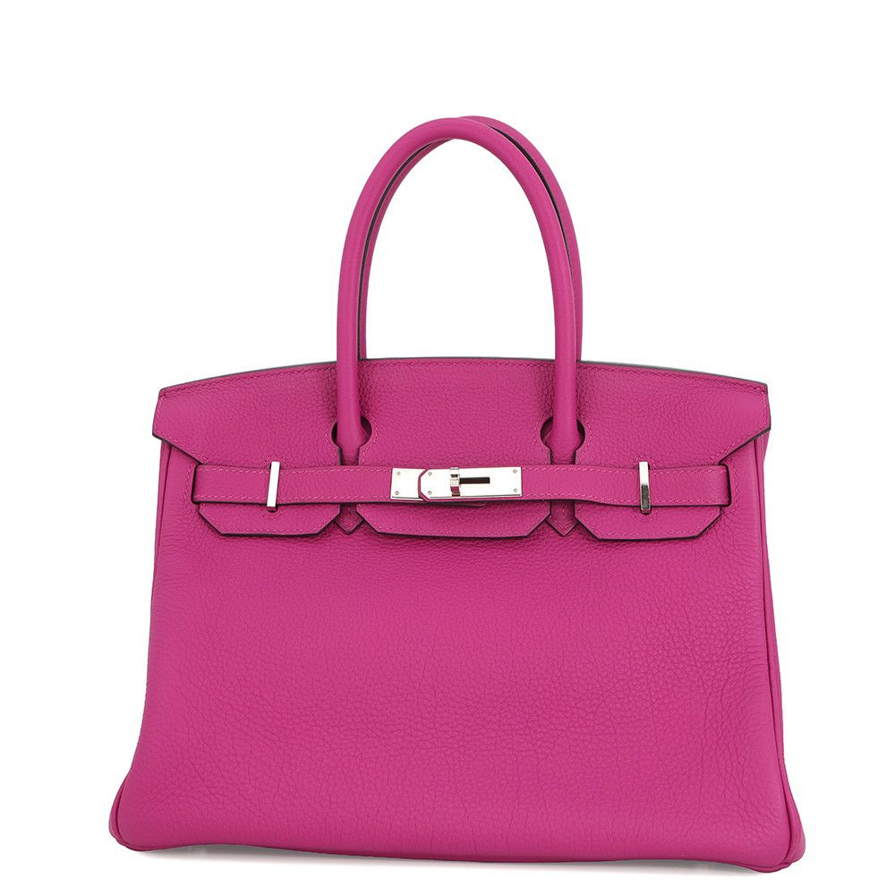 エルメス バーキン30 ローズパープル/シルバー金具 トゴ A刻印 HERMES Birkin ハンドバッグ