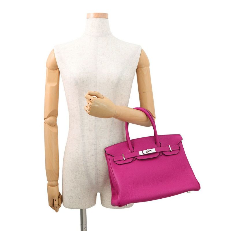 エルメス バーキン30 ローズパープル/シルバー金具 トゴ A刻印 HERMES Birkin ハンドバッグ