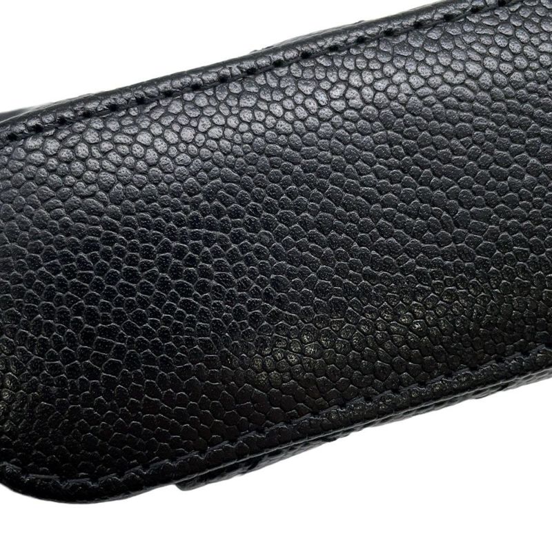 シャネル チェーンヴァニティー ケース スモール マトラッセ ココマーク キャビアスキン AP2503 CHANEL ショルダー ポシェット 黒