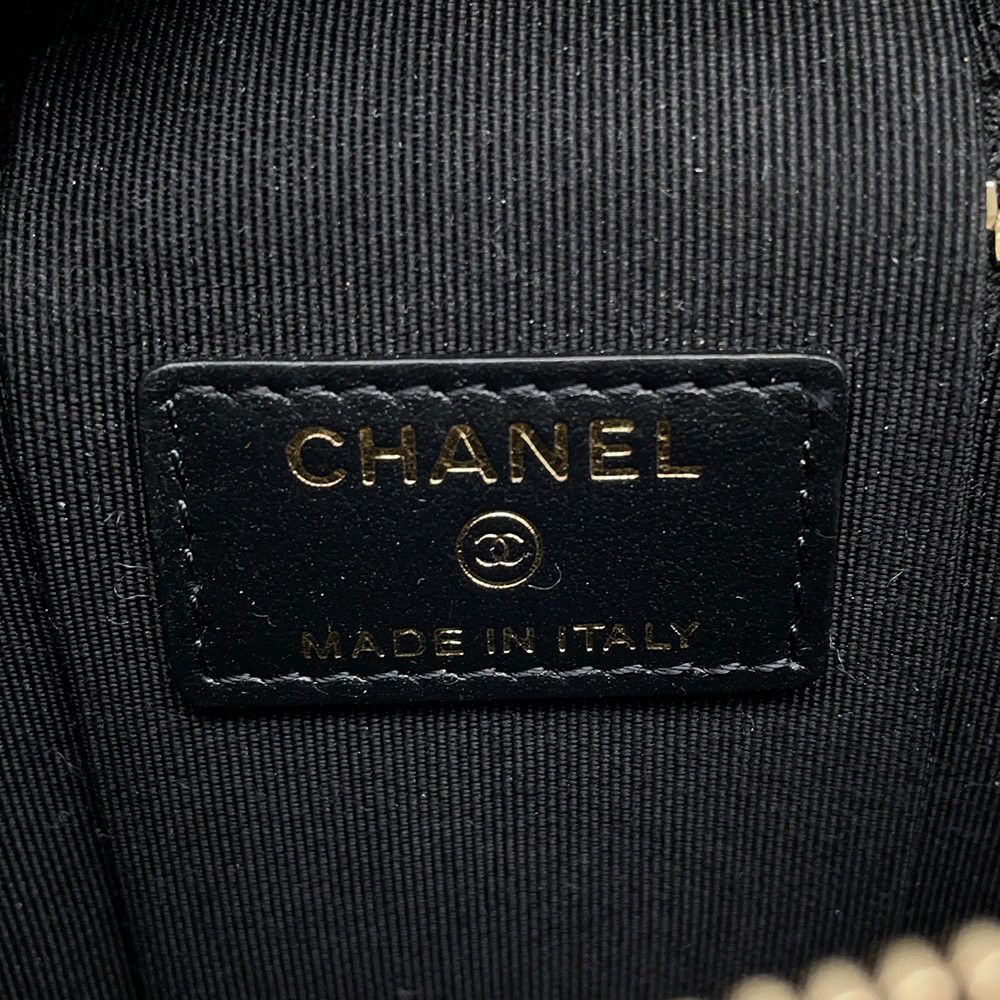 シャネル チェーンヴァニティー ケース スモール マトラッセ ココマーク キャビアスキン AP2503 CHANEL ショルダー ポシェット 黒