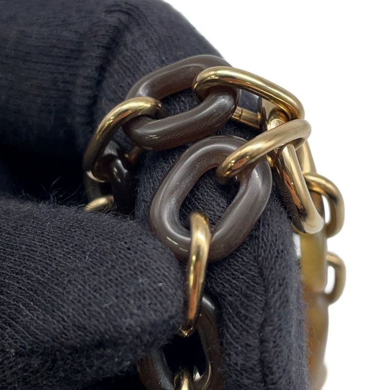 エルメス ロングネックレス レジーユ バッファローホーン/メタル HERMES Wチェーン アクセサリー