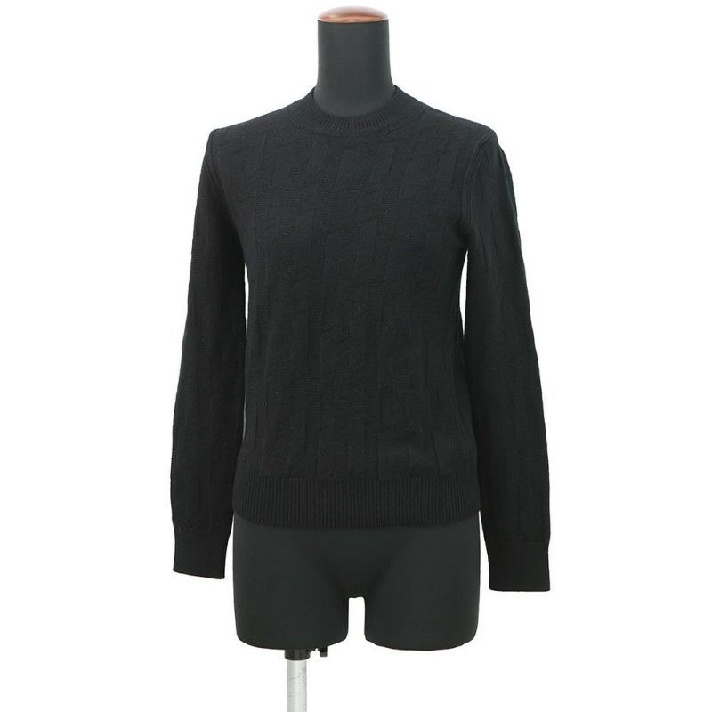エルメス ニット ロングスリーブ Hモチーフ レディースサイズ34 HERMES アパレル トップス 黒