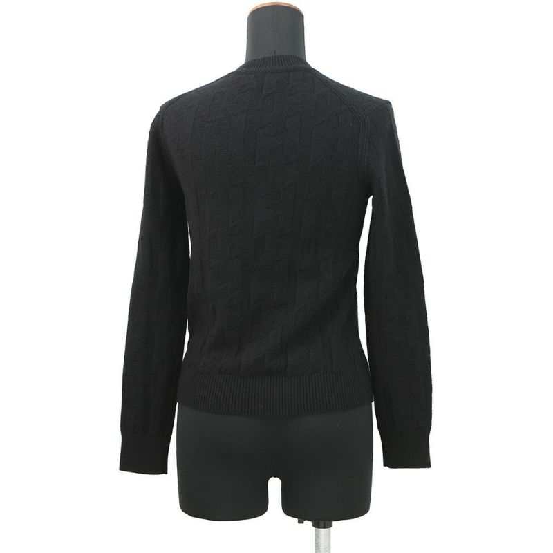 エルメス ニット ロングスリーブ Hモチーフ レディースサイズ34 HERMES アパレル トップス 黒