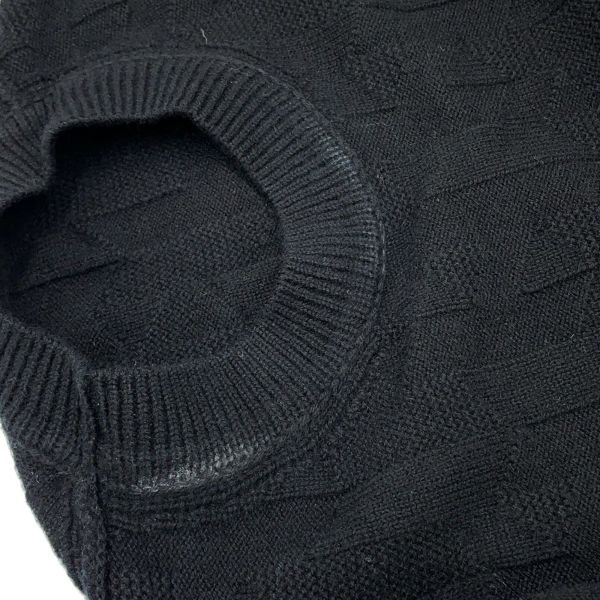 エルメス ニット ロングスリーブ Hモチーフ レディースサイズ34 HERMES アパレル トップス 黒