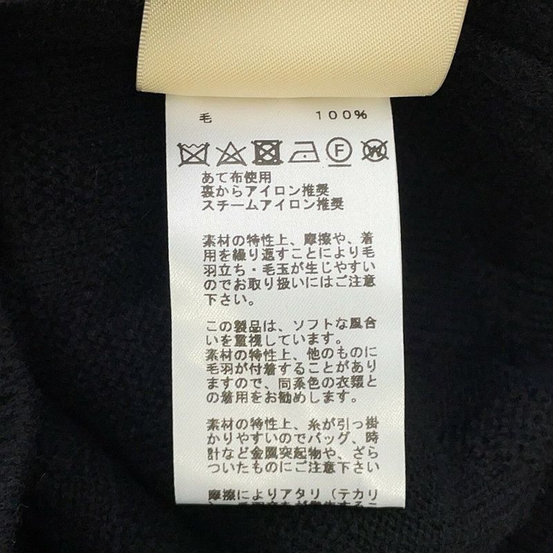 エルメス ニット ロングスリーブ Hモチーフ レディースサイズ34 HERMES アパレル トップス 黒