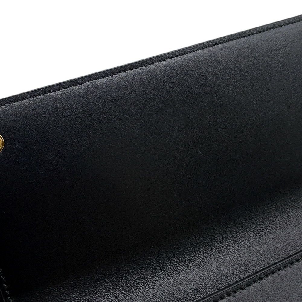 プラダ ショルダーウォレット  トライアングルロゴ ショルダーストラップ付き ウォレット レザー 1MT027 PRADA 財布 黒