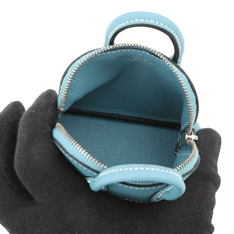 エルメス バッグチャーム ボリードシャーク ニューブルージーン/シルバー金具 スイフト W刻印
