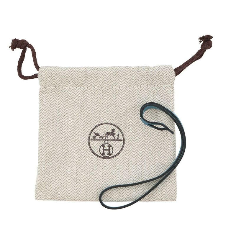 エルメス バッグチャーム ボリードシャーク ニューブルージーン/シルバー金具 スイフト W刻印