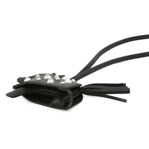 エルメス バッグチャーム ロデオPM ロベオ ロック ブラック/シルバー金具 ラムスキン K刻印 黒