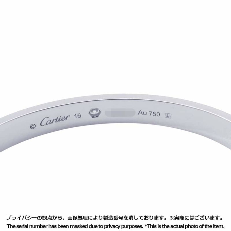 カルティエ ブレスレット ラブブレス Love ダイヤモンド 1P 0.10ct K18WG サイズ16 Cartier ジュエリー