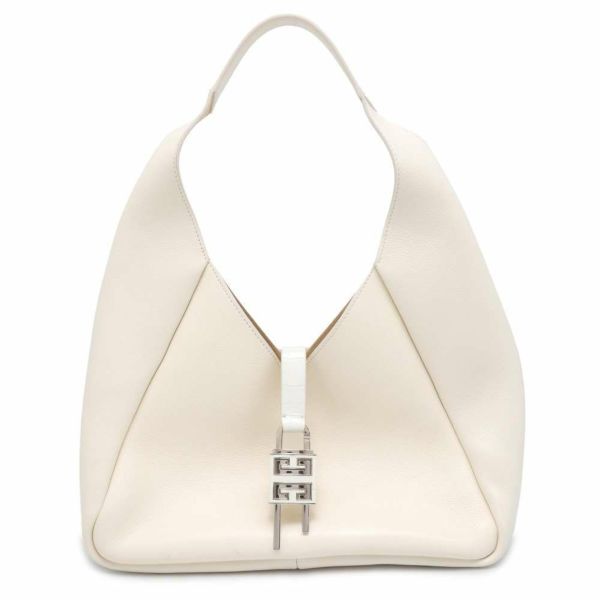 ジバンシー ショルダーバッグ G-Lock レザー 型押しレザー GIVENCHY バッグ 白