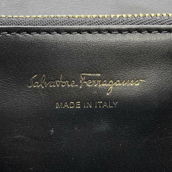 サルヴァトーレ・フェラガモ ショルダーバッグ ガンチーニ レザー Ferragamo バッグ 黒