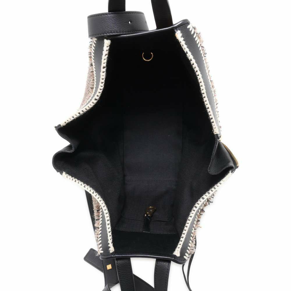 ロエベ ハンドバッグ ハンモック スモール ツイード レザー 309.62.S35 LOEWE 2wayショルダー 黒