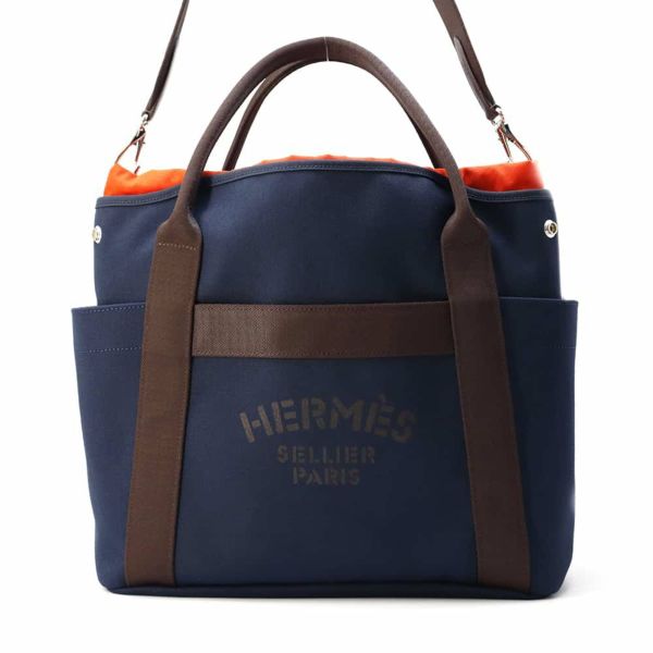 エルメス サックドパンサージュ グルーム SAC DE PANSAGE GROOM ネイビー/フー U刻印 2wayショルダーバッグ | 中古・新品 ブランド販売ギャラリーレア公式通販